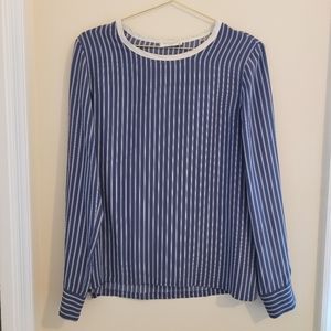 RARE Equipment Striped Silk Blouse